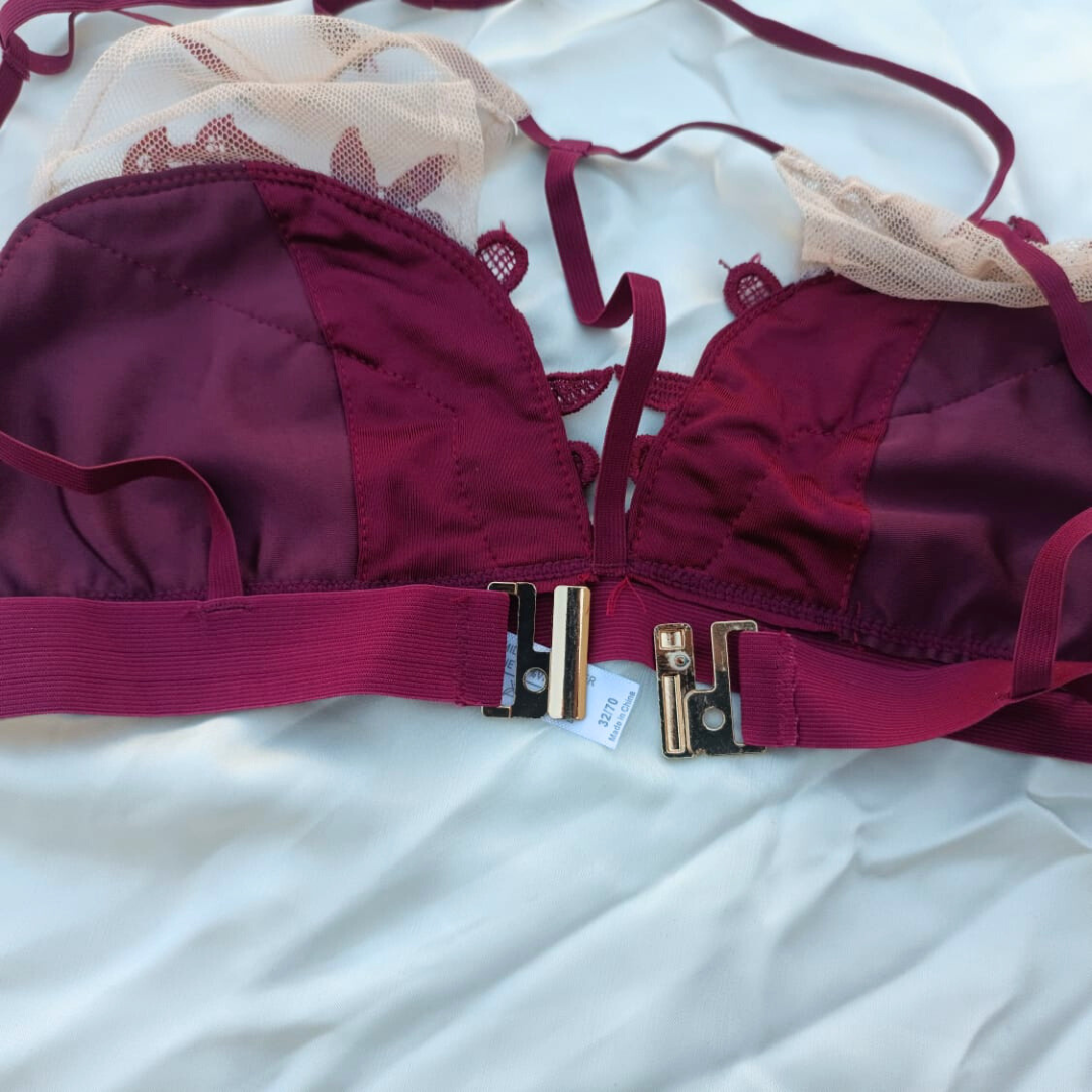 Flower Design Very Elegant Soft Bra & Underwear Set