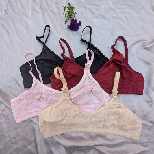 Simple Basic Color Lawn Bra's