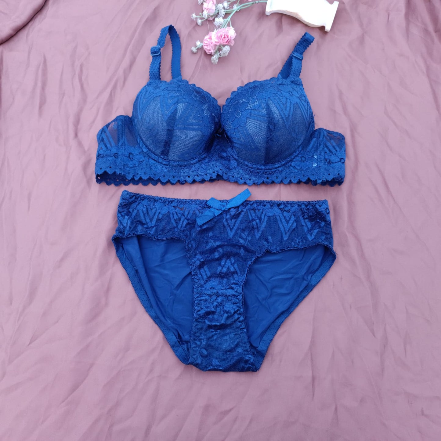 Shinny Bridal Wear Pushup Bra & Panty Set