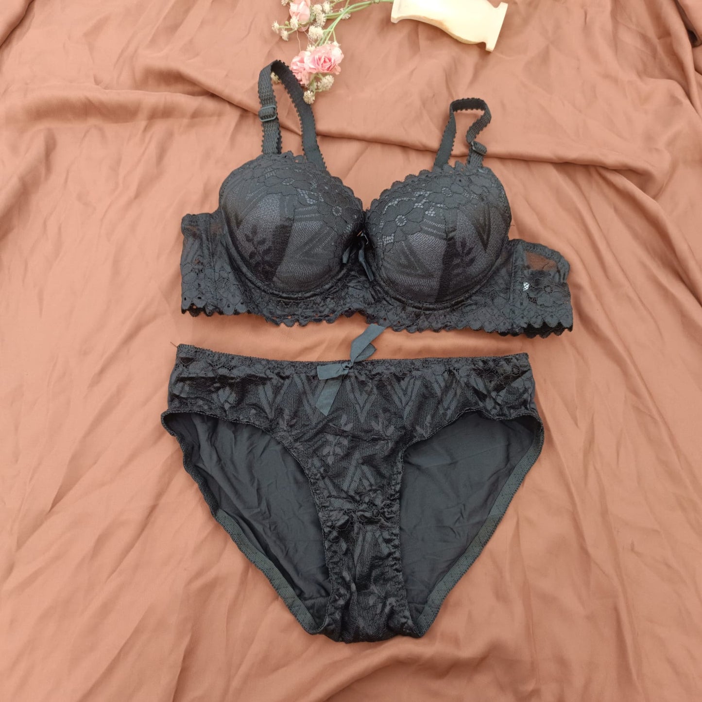 Shinny Bridal Wear Pushup Bra & Panty Set