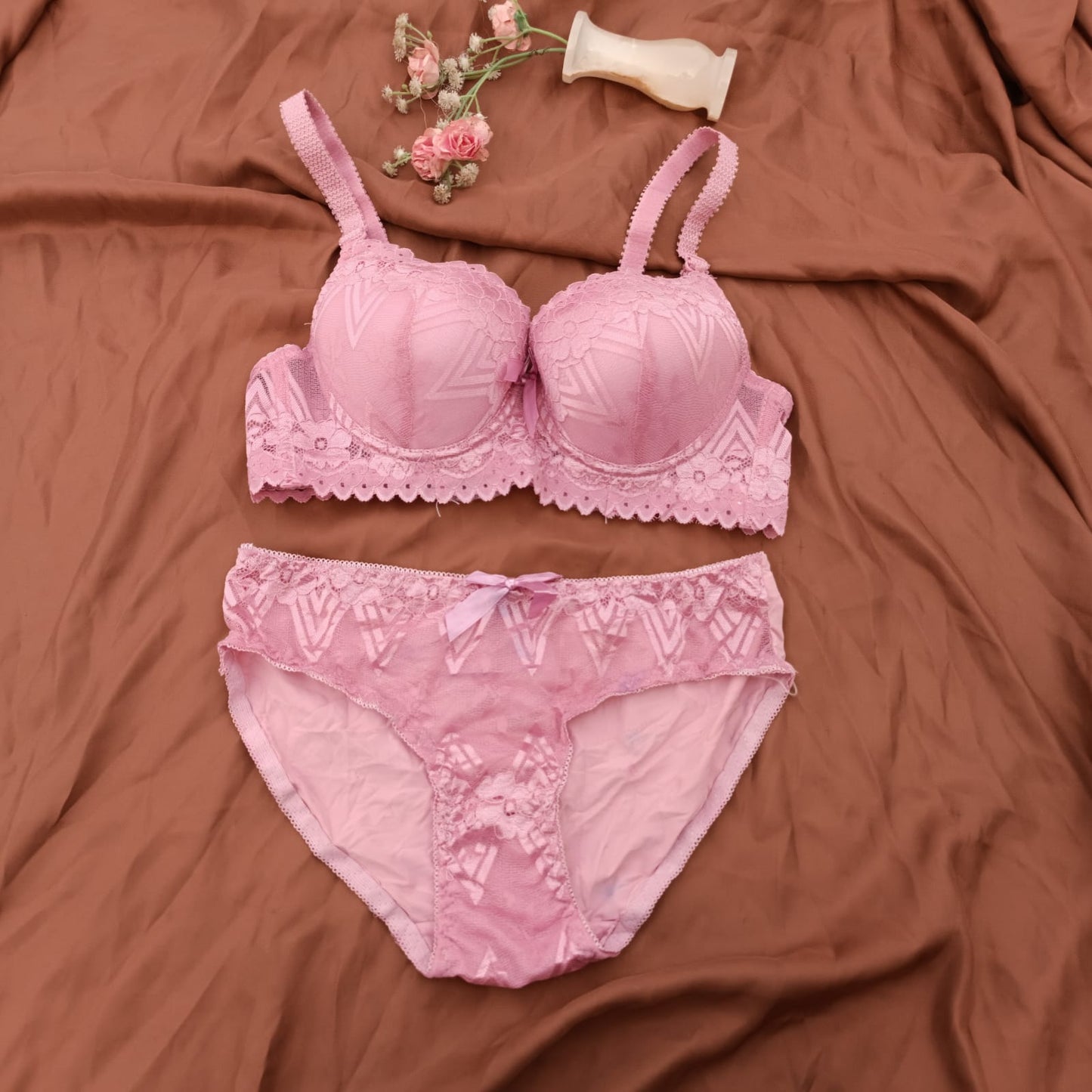 Shinny Bridal Wear Pushup Bra & Panty Set