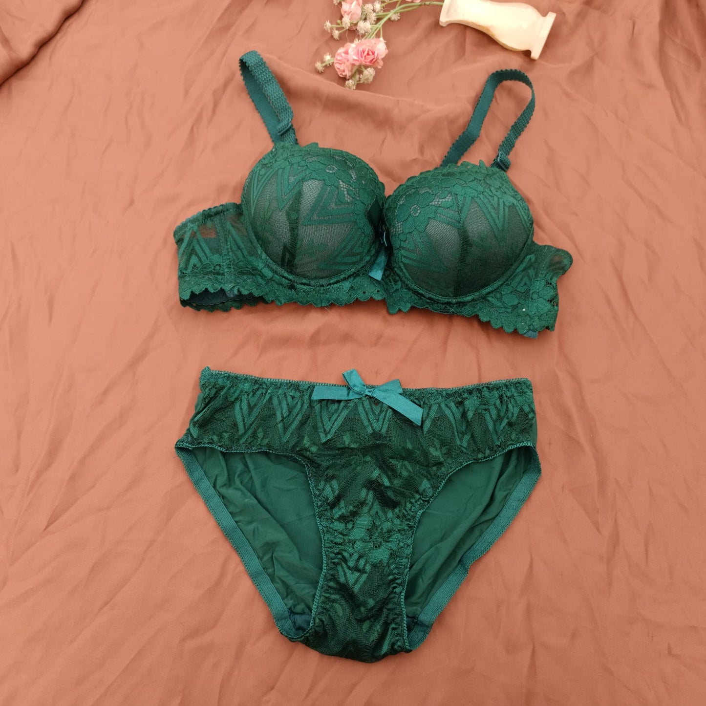 Shinny Bridal Wear Pushup Bra & Panty Set