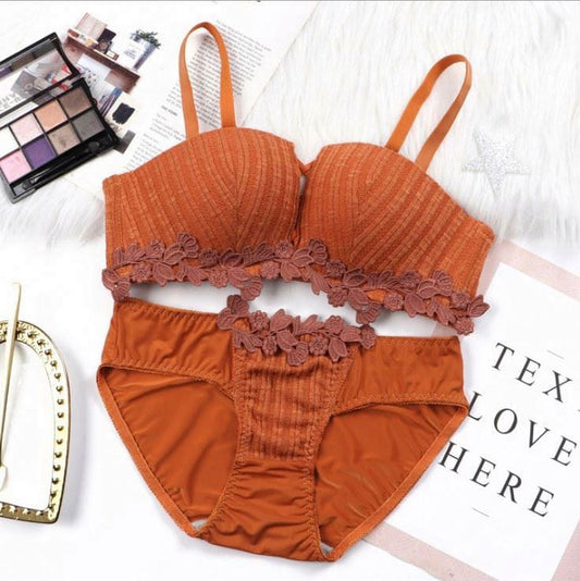 Lower Lace Half Cup Soft Medium Padded Bra ( Only Bra )