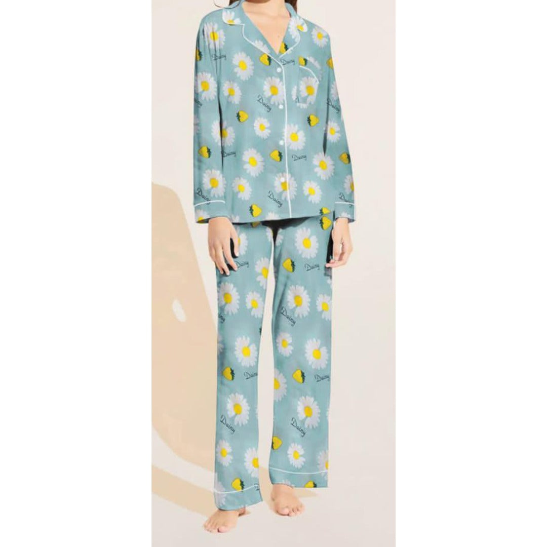 Abstract Geometric Print Pajama Set