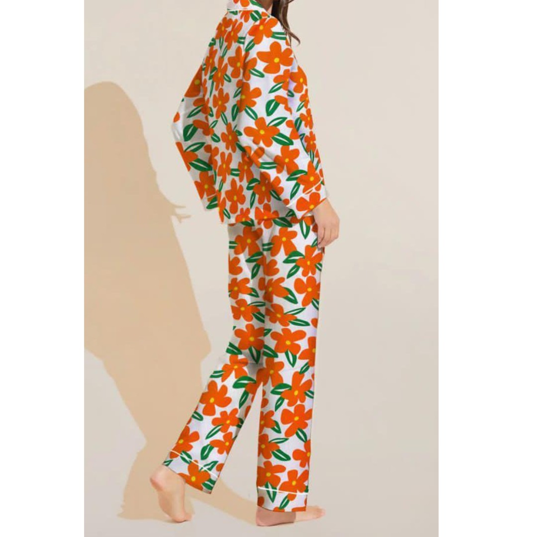 Abstract Geometric Print Pajama Set