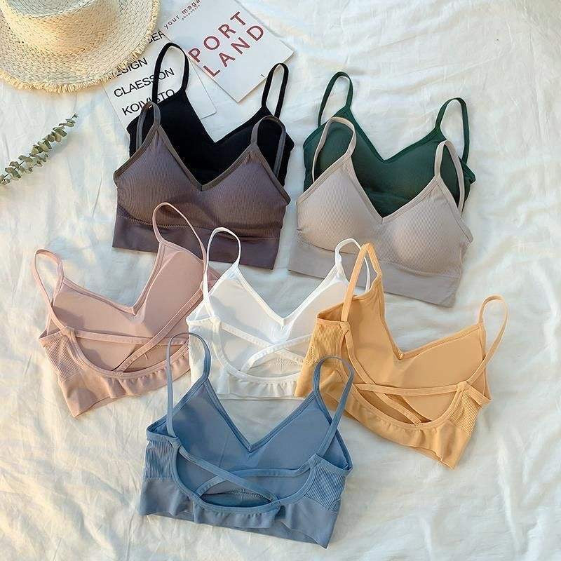 Cross Back Wire Free Bralette