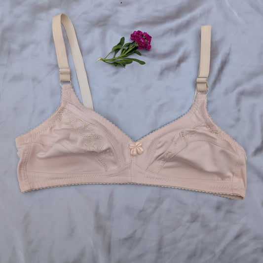 Flower Design Daily Wear Cotton Bra