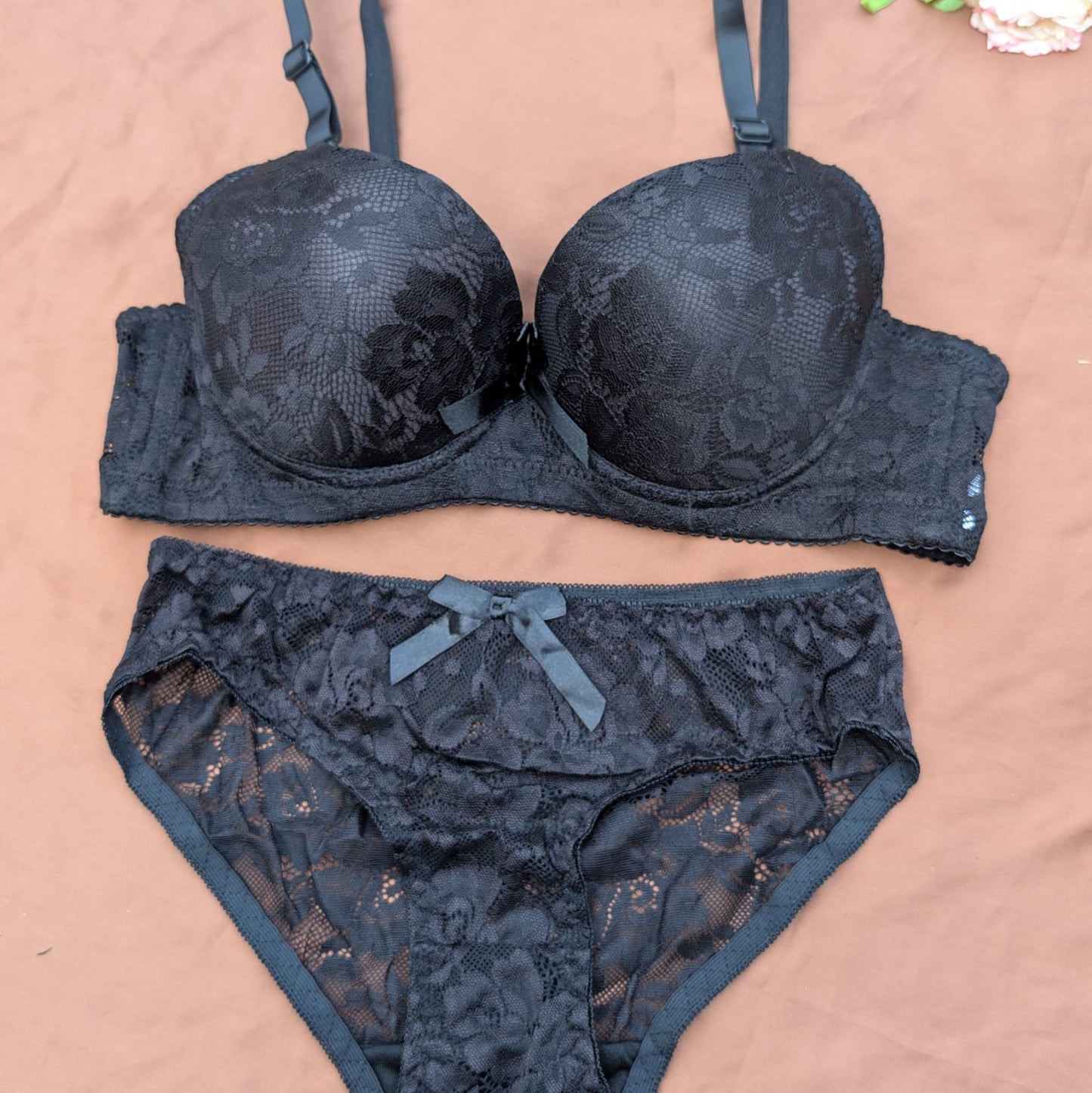 Deep Cup Wired Single Padded Bridal Bra Set