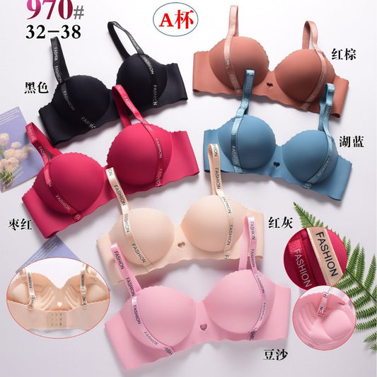Double Padded Shape Fashion Strip Seamless Half Cup Bra