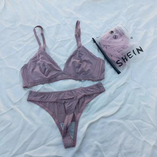 Very Soft & Smooth Non Padded Bra & Thongs Set