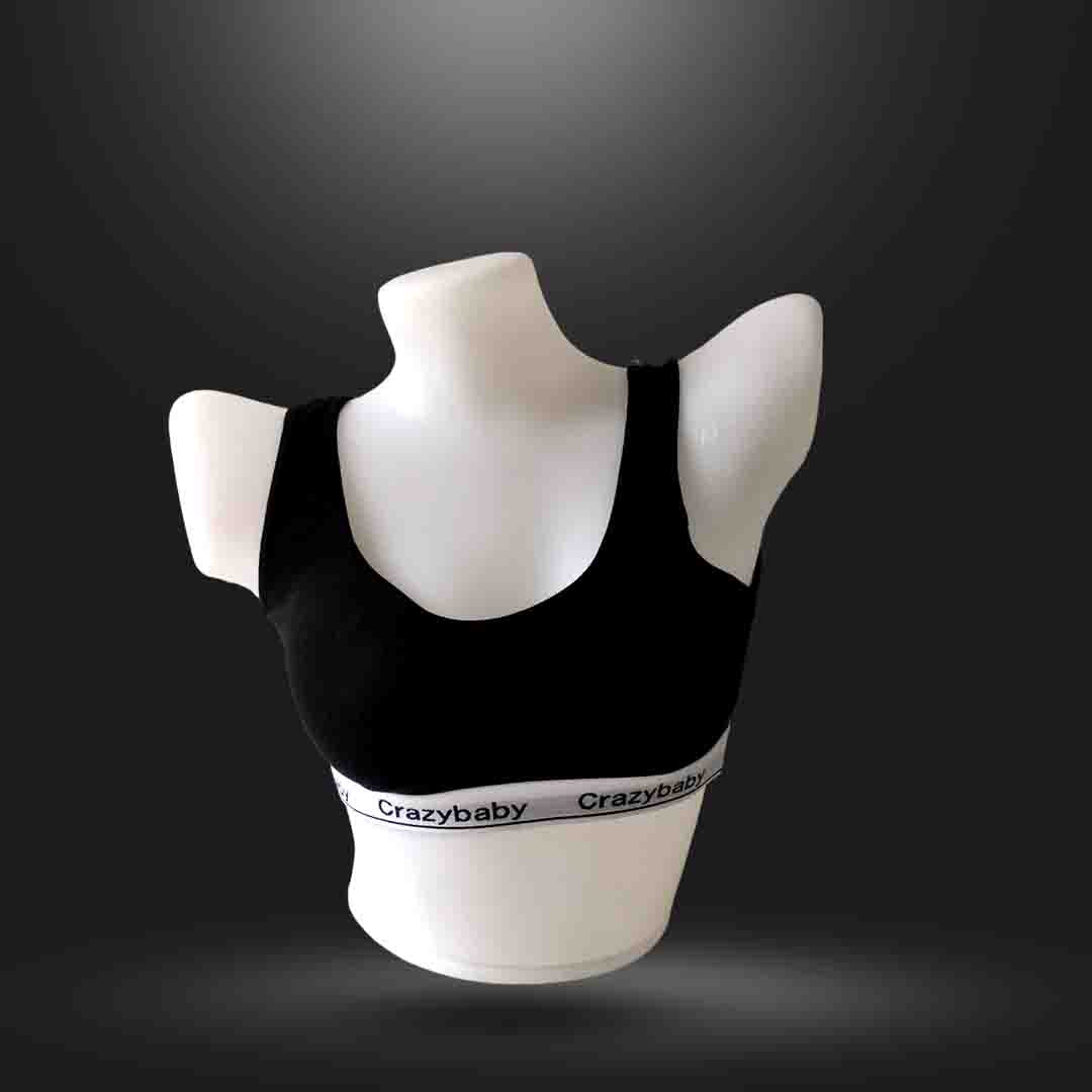 Black Crazybaby Everyday Comfort Bra