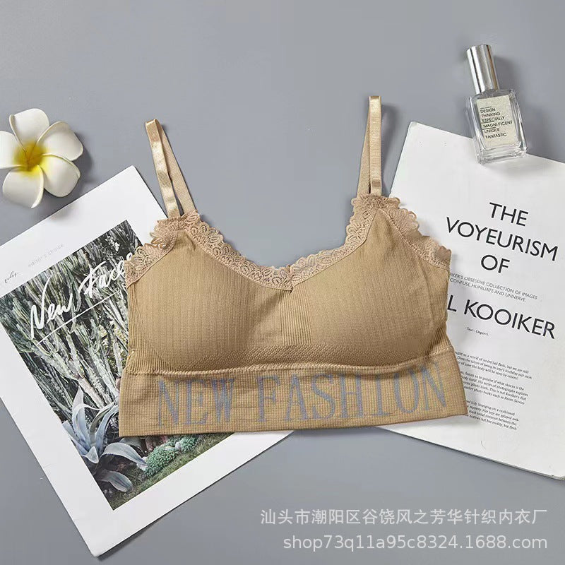 Straight Strips New Fashion Written Bralette