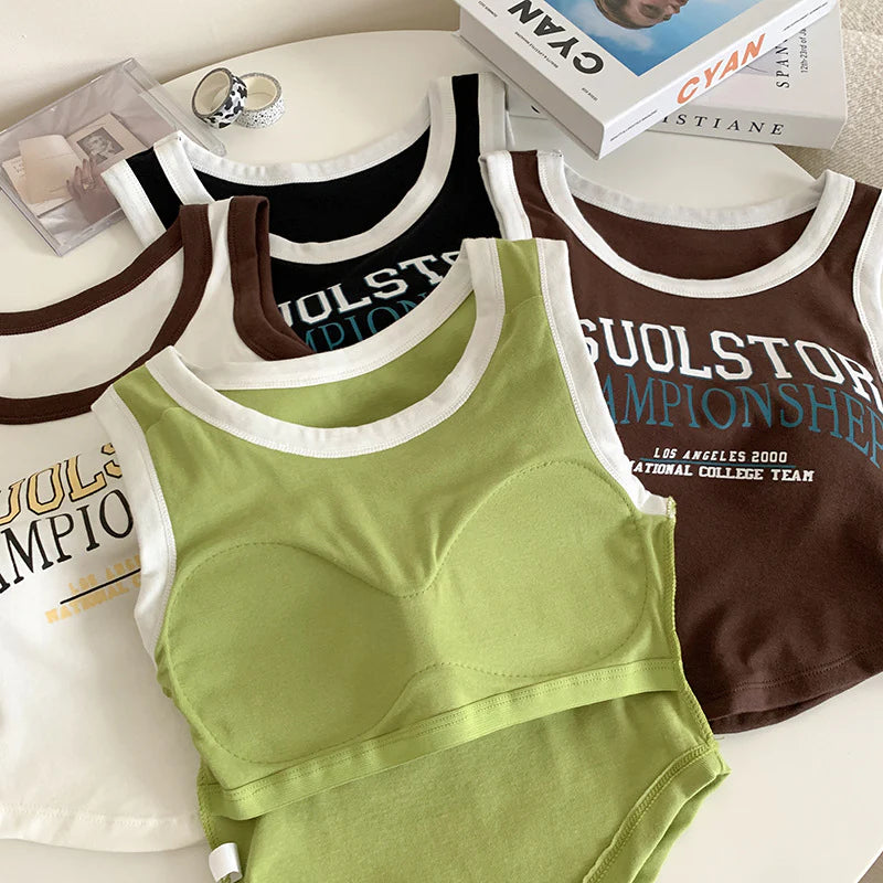 SOULSTAR Written Light Padded Vest/Camisole