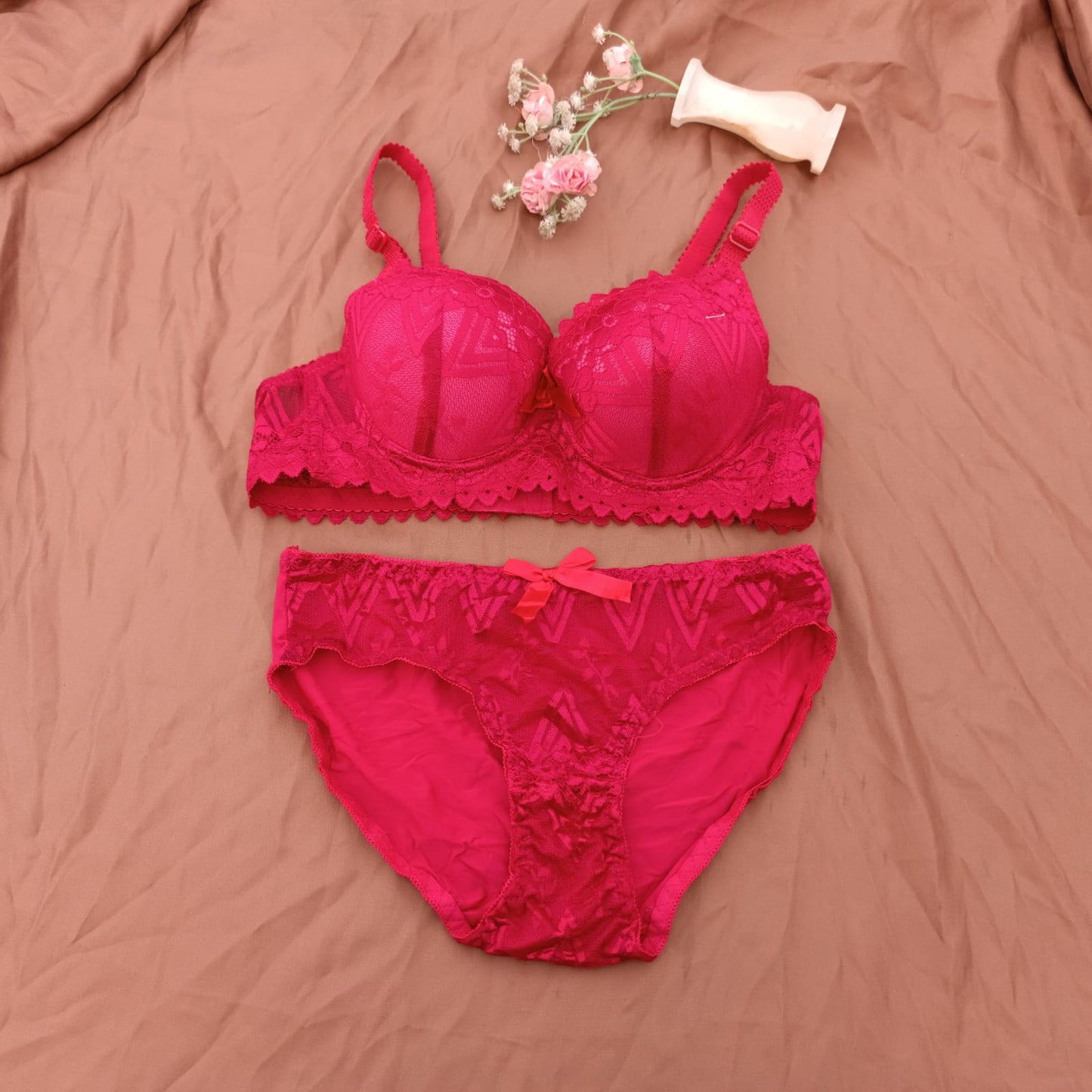 Shinny Bridal Wear Pushup Bra & Panty Set