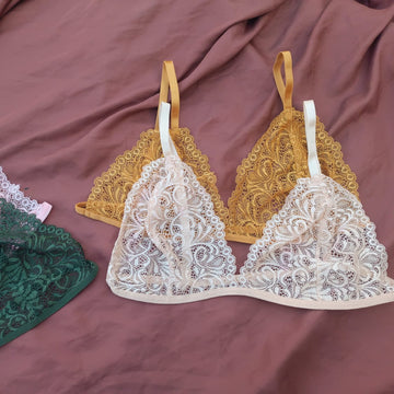 All Net Very Soft Flower Design Bra