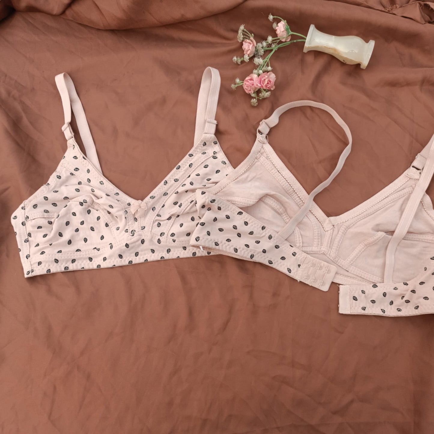 Leaf Design Daily Wear Non Padded Basic Bra