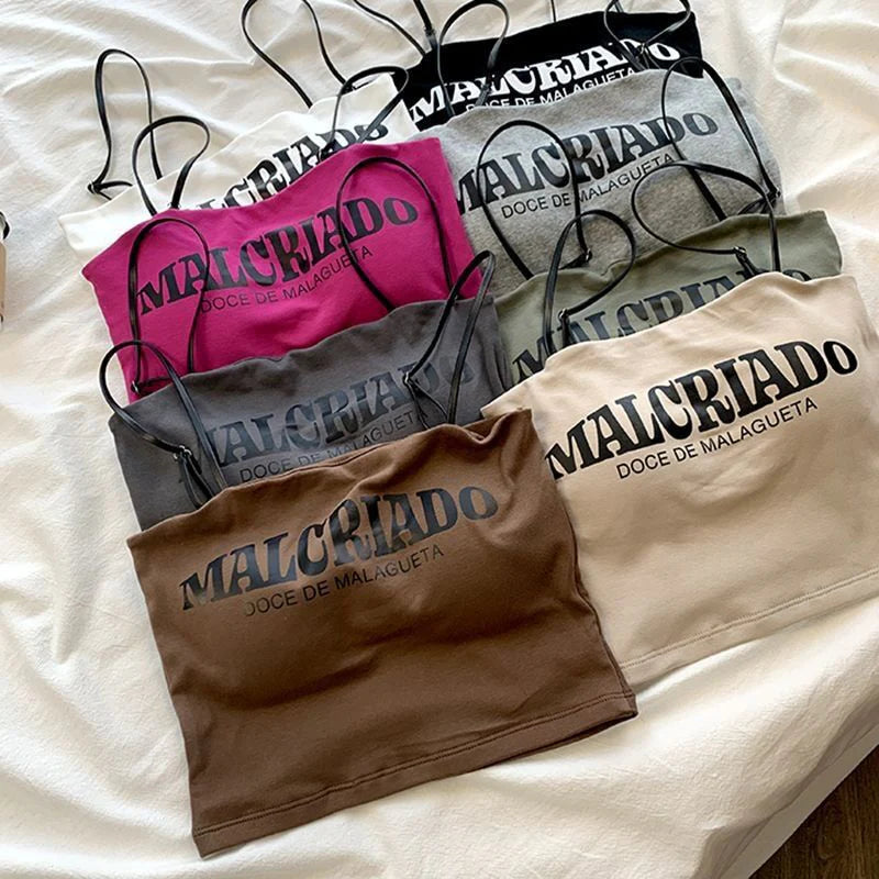 MALCRIADO written Short Camisole