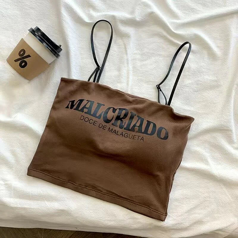 MALCRIADO written Short Camisole