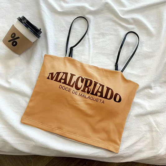 MALCRIADO written Short Camisole